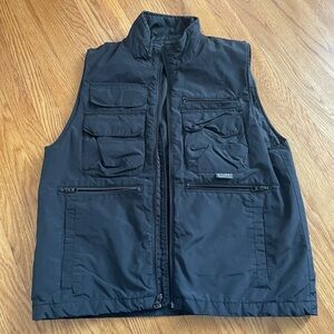 Stussy black multi pocket Highland vest S